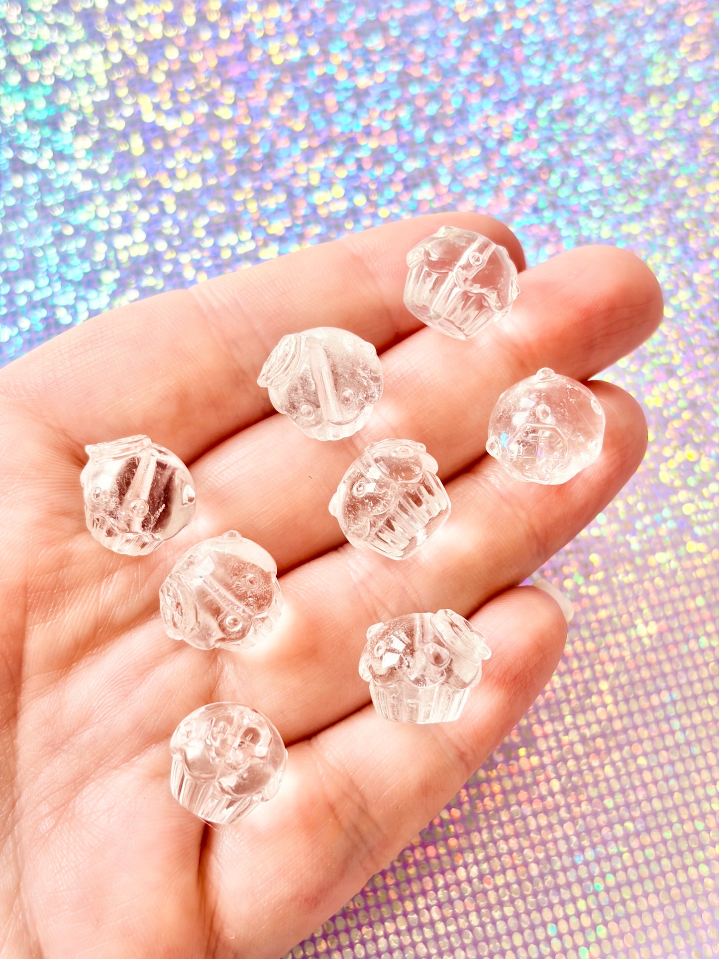 Clear quartz cupcakes - mini