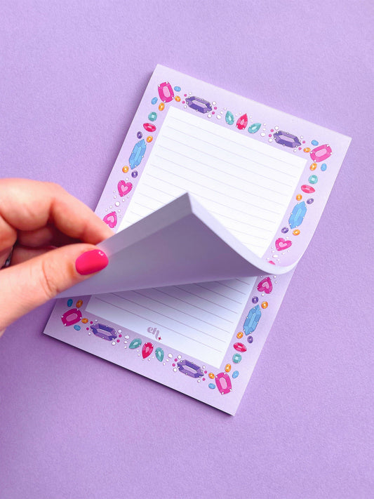 Magical Gems A5 Lined Notepad | Emily Harvey