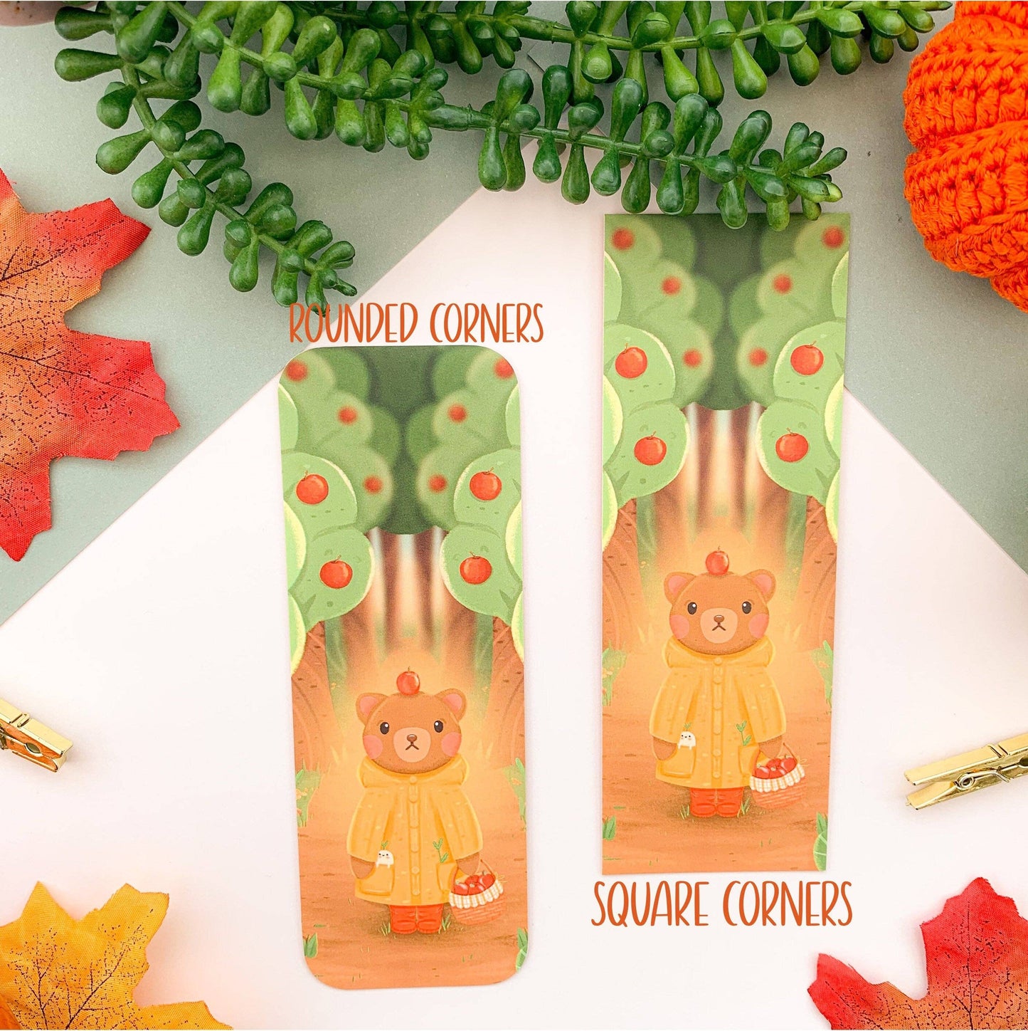 Apple Bear Bookmark