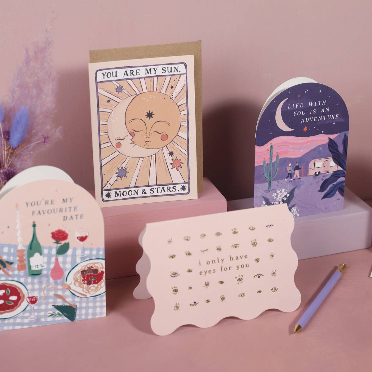 Sun, Moon & Stars Card | Love Card | Anniversary Cards