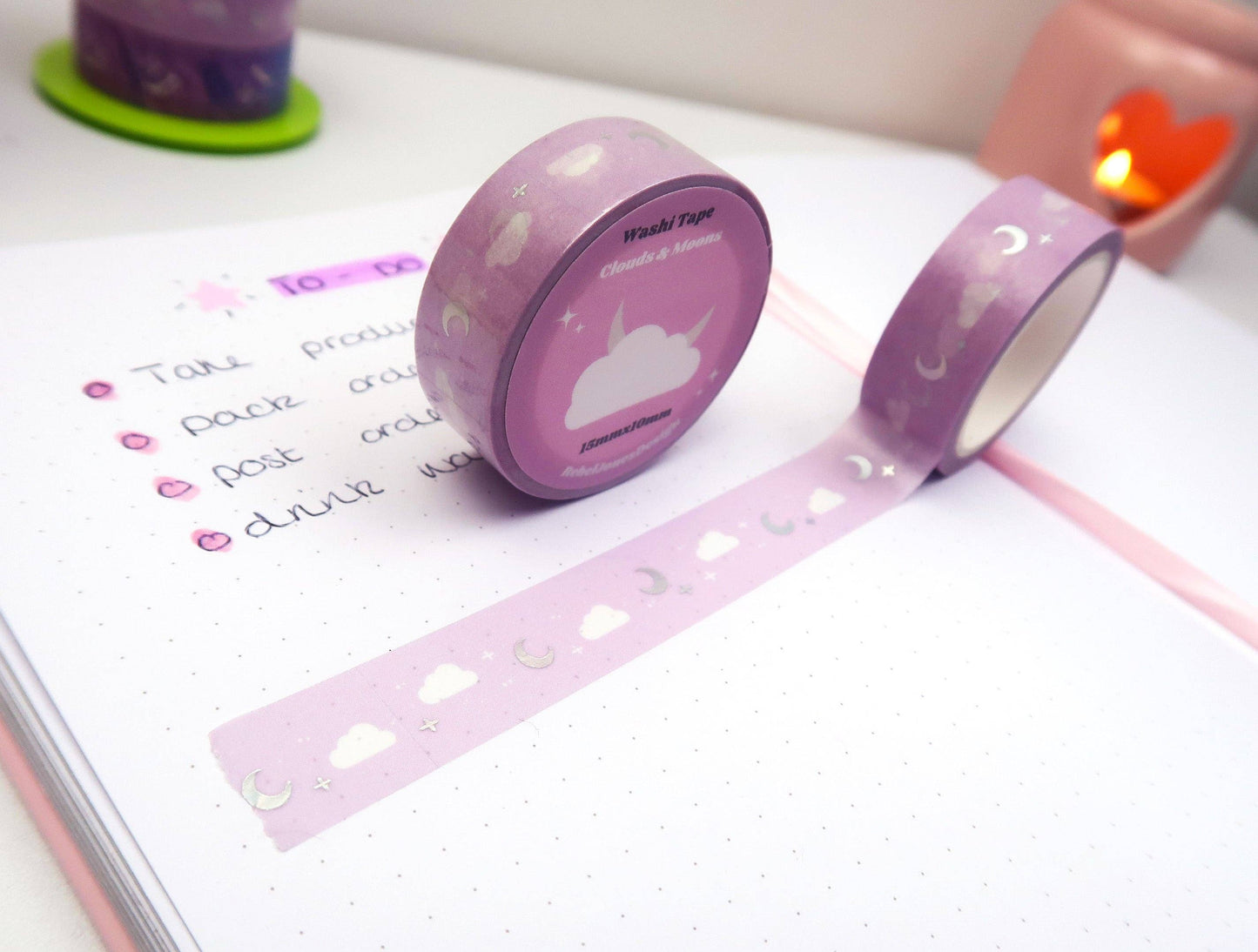 Cloud and Moon, Holographic Washi Tape | RebelJones