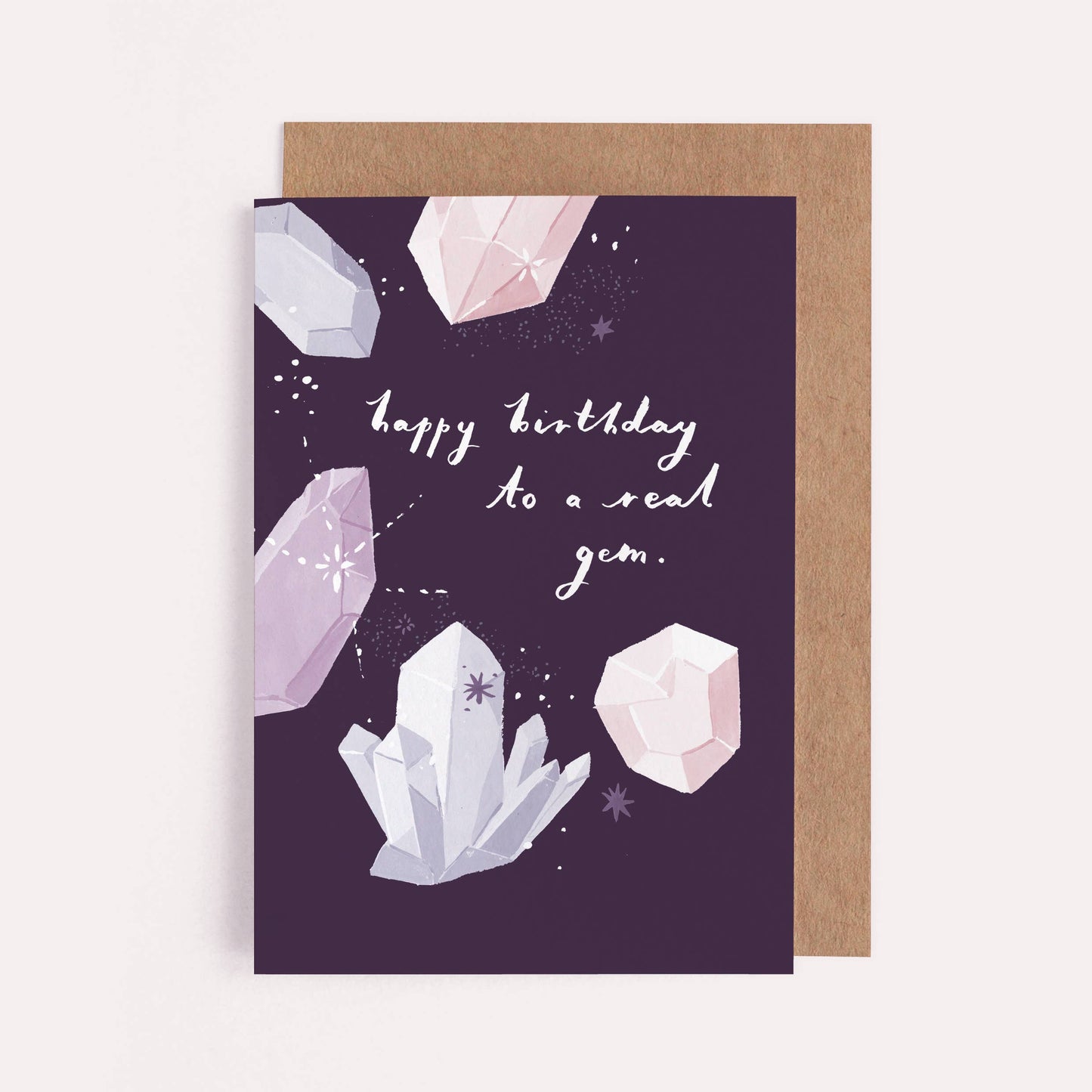 Real Gem Birthday Card | Crystal Birthday Card | Crystals