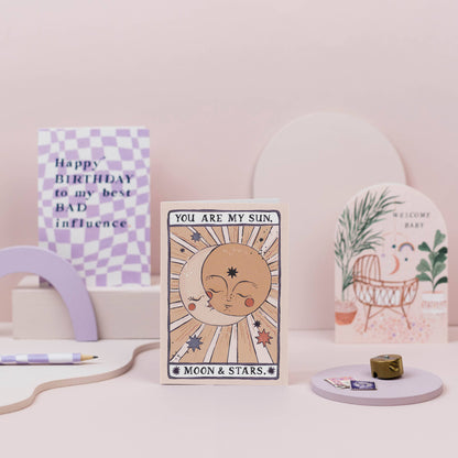 Sun, Moon & Stars Card | Love Card | Anniversary Cards