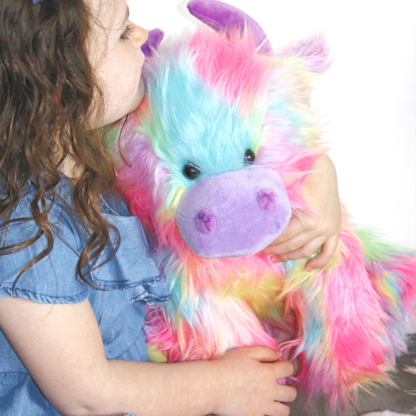 Highland Cow Soft Toy Rainbow