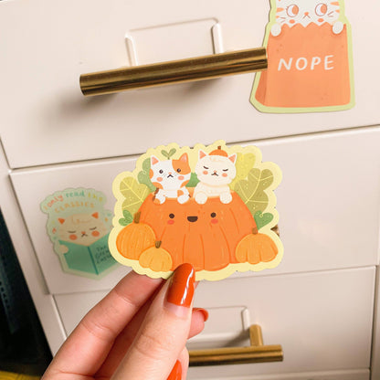 Pumpkin Cats Magnet