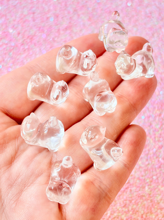 Clear Quartz Cats