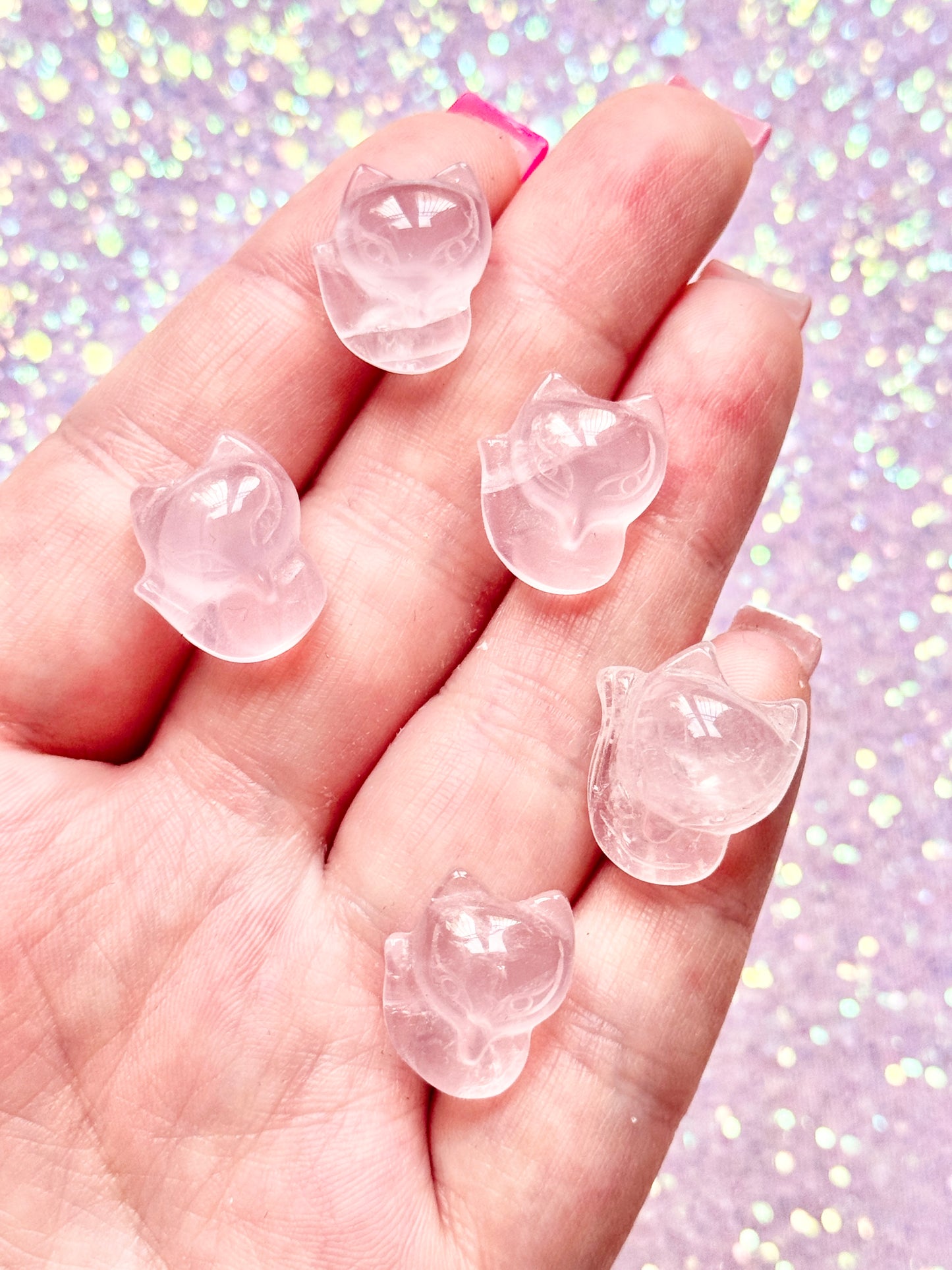 Rose Quartz Foxes