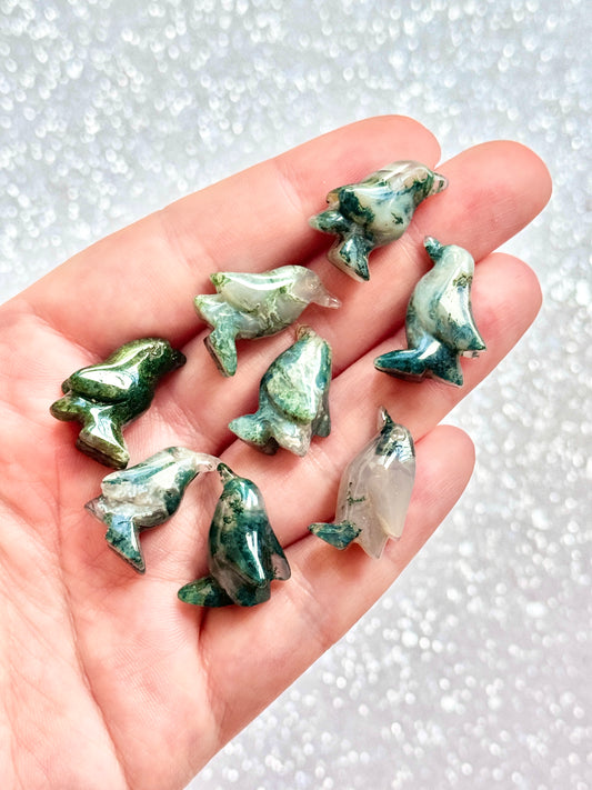 Moss Agate Penguin