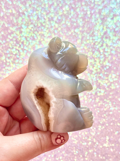 Druzy Agate Bear