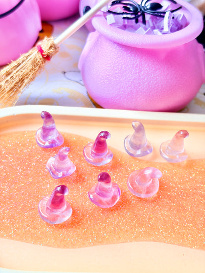 Pink fluorite Witches Hats