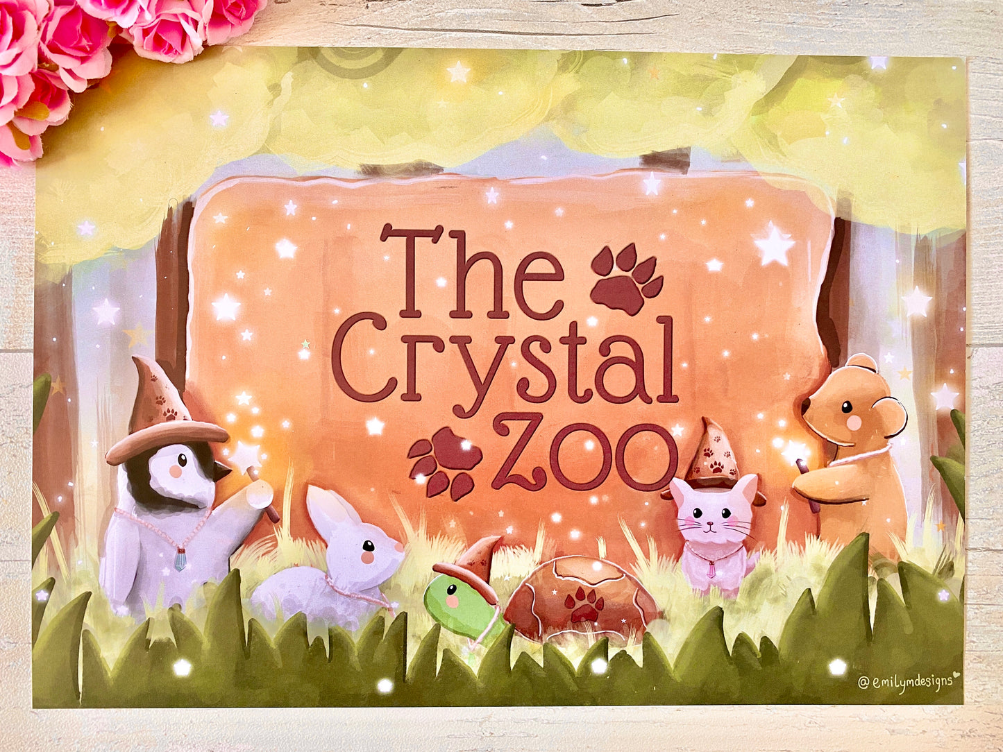 The Crystal Zoo A4 Print