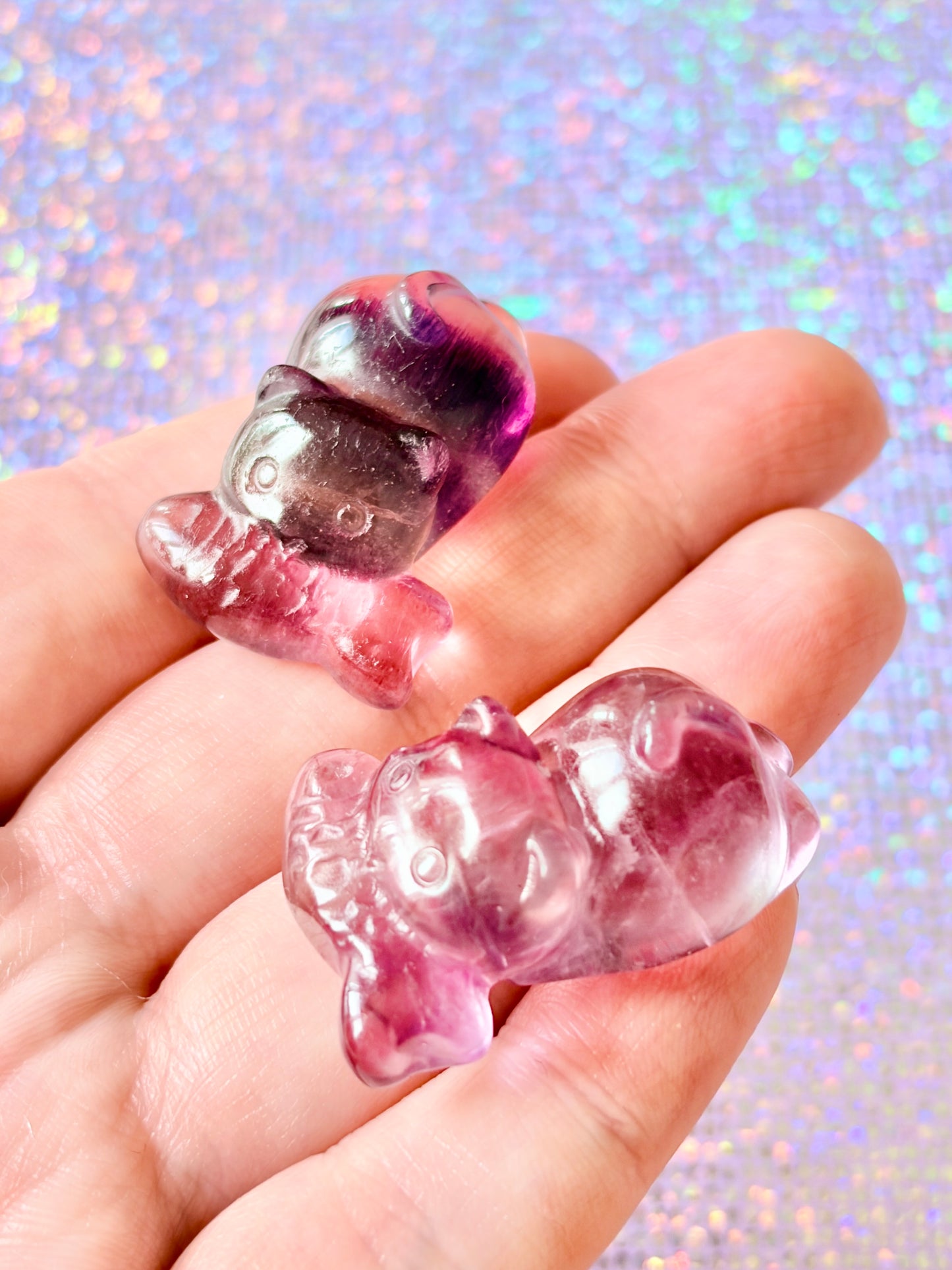 Rainbow fluorite cats