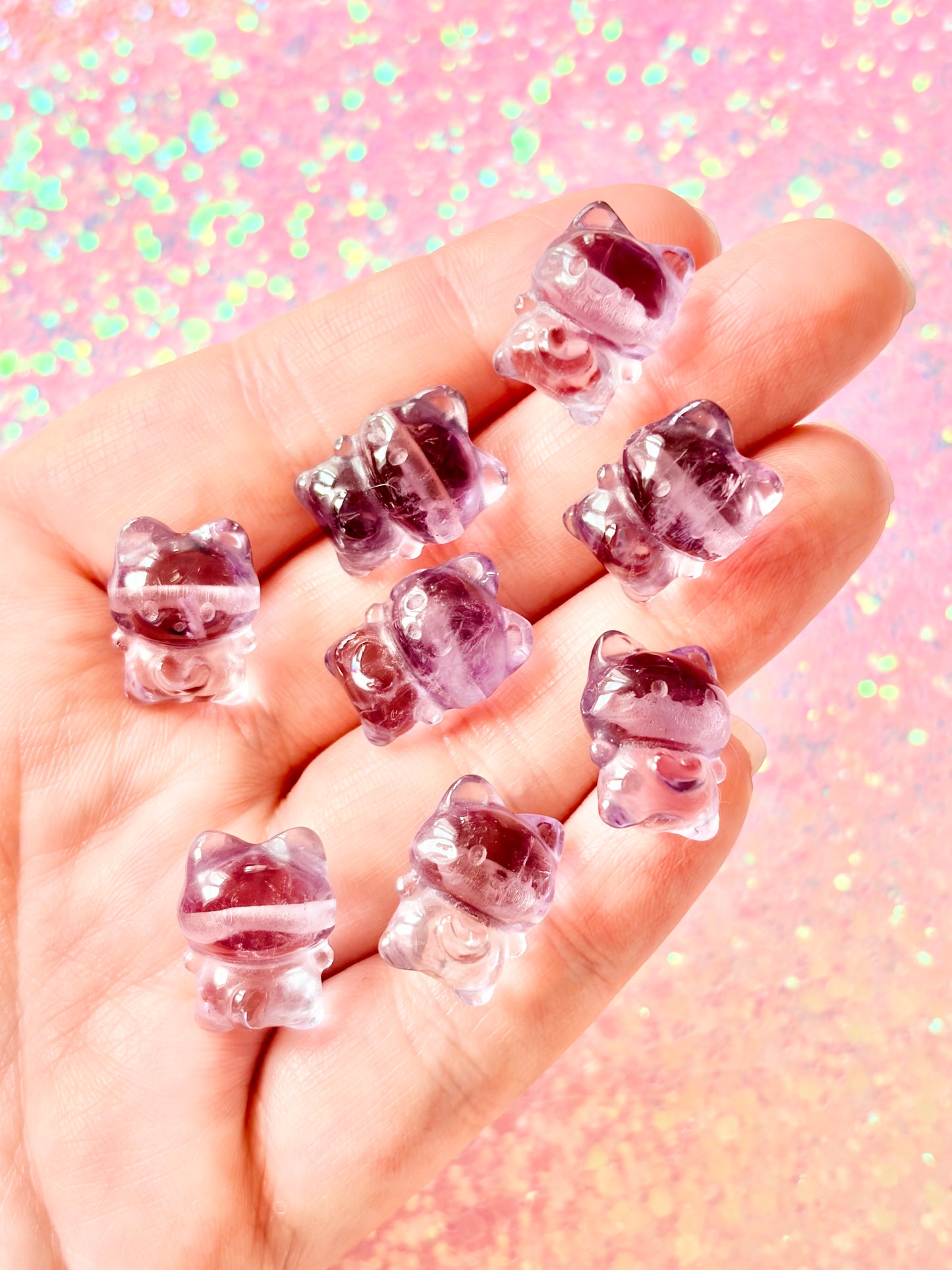 Amethyst cats - mini