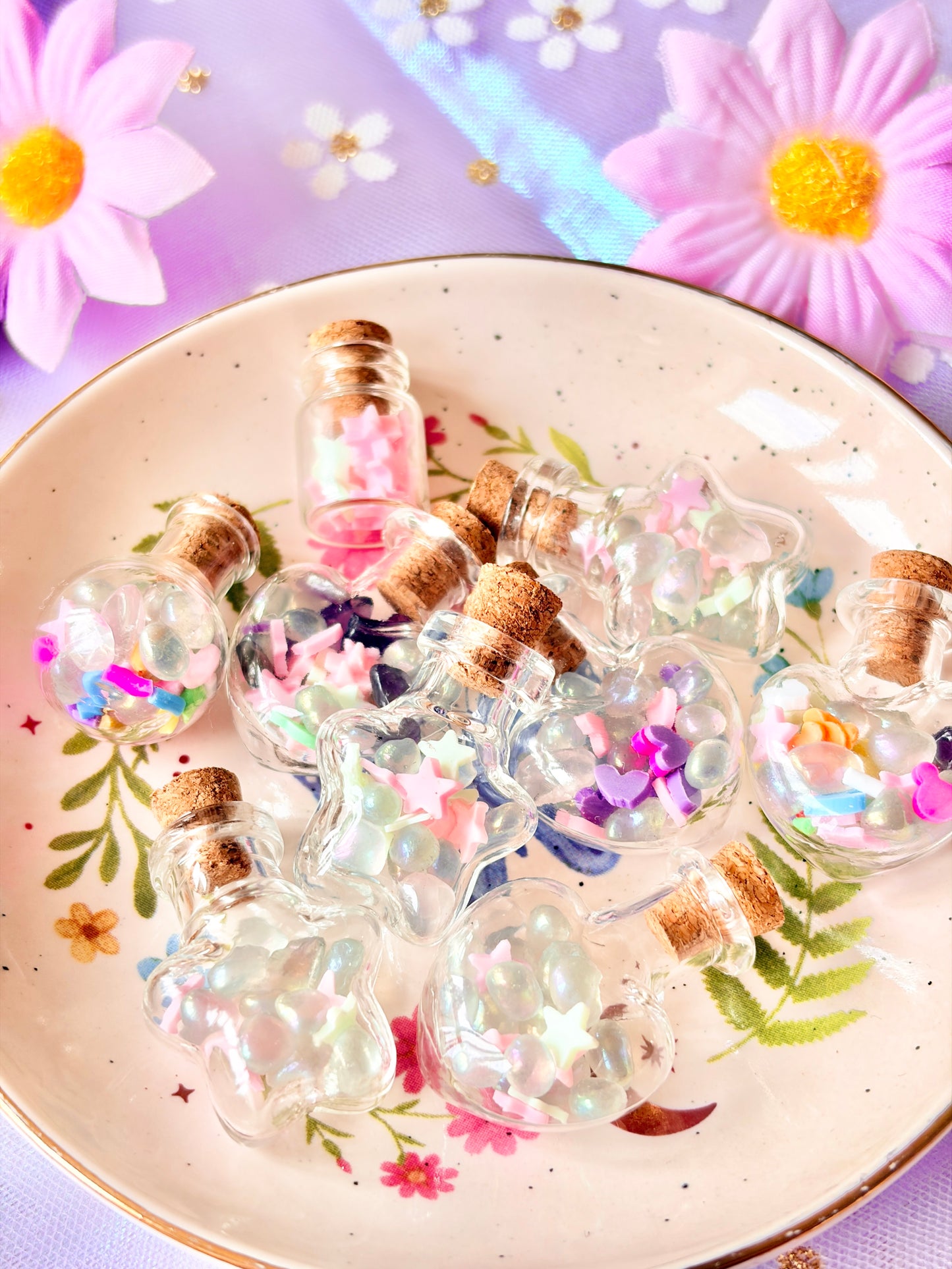 Magic pastel crystal potions