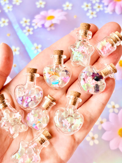 Magic pastel crystal potions