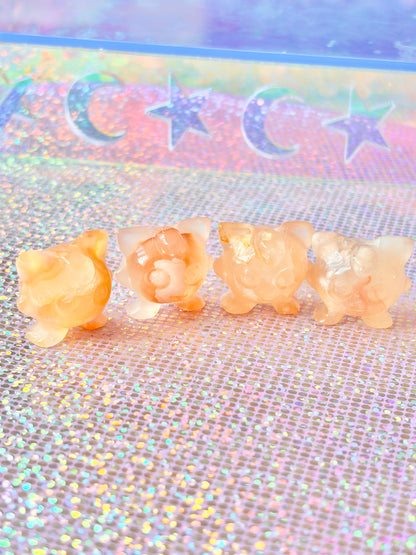 Flower Aagte Crystal Jiggly Puff