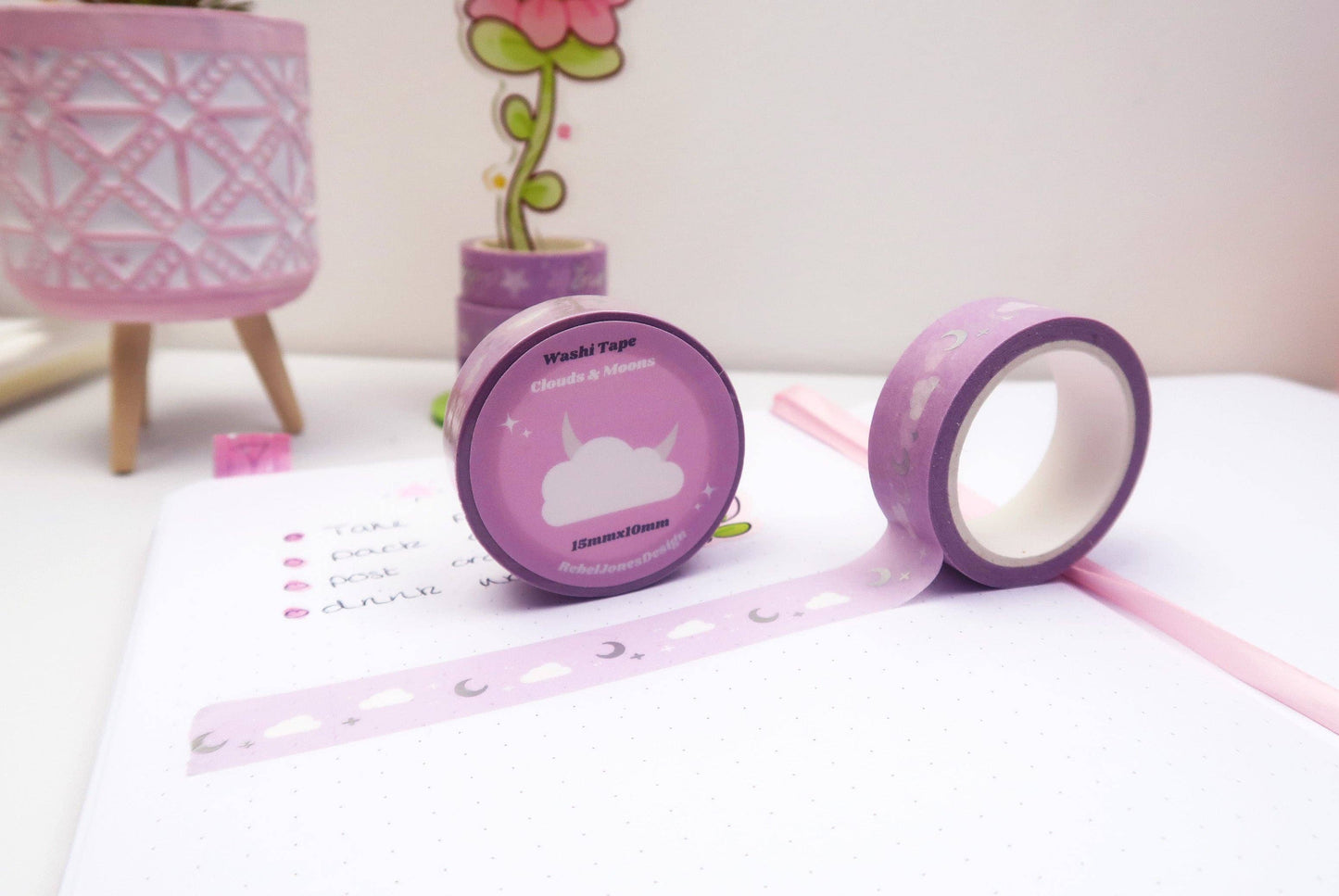 Cloud and Moon, Holographic Washi Tape | RebelJones