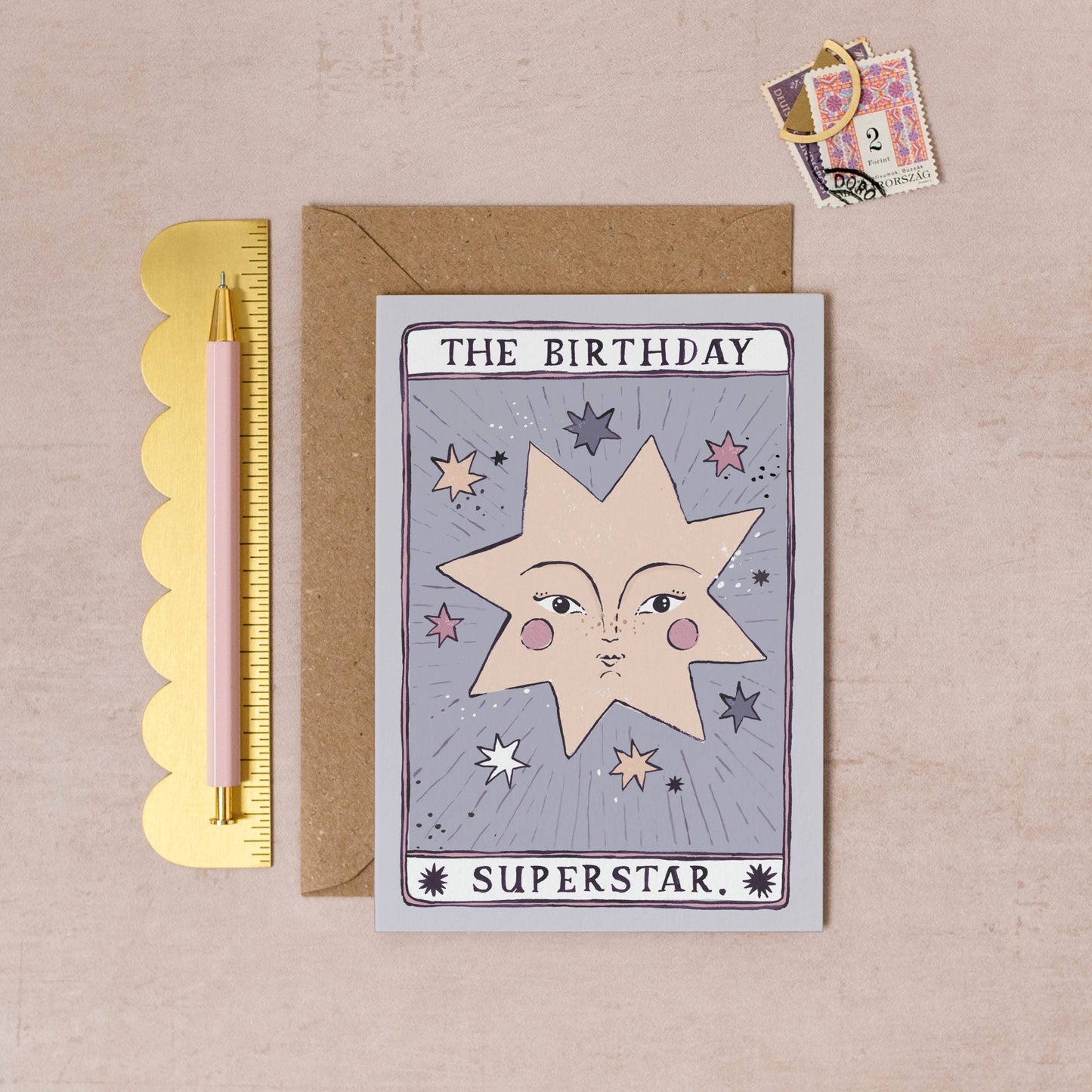 Tarot Superstar Birthday Card | Tarot Card | Magic Birthday