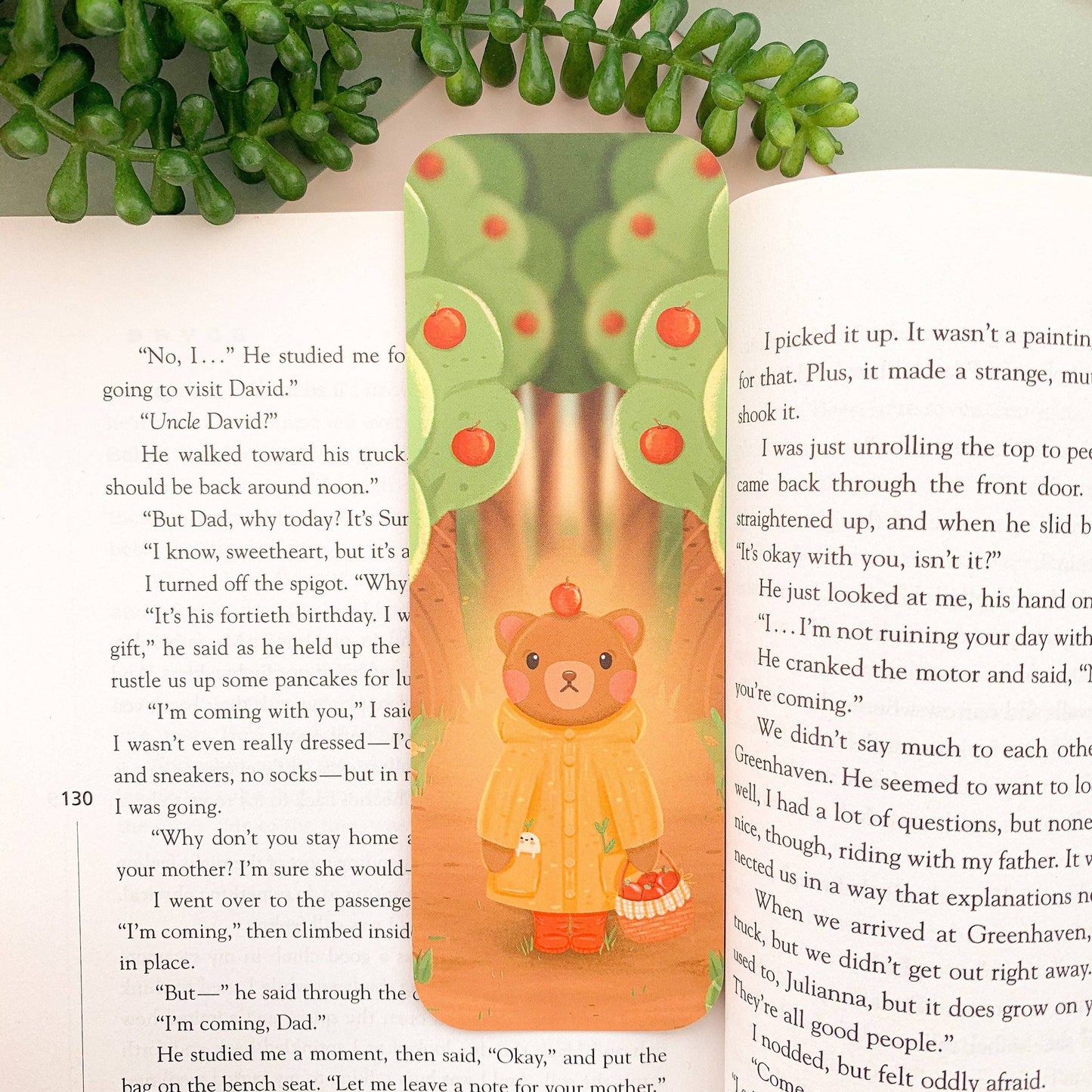 Apple Bear Bookmark