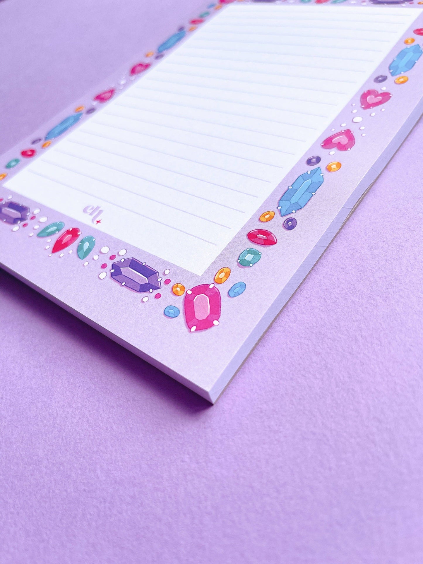 Magical Gems A5 Lined Notepad | Emily Harvey