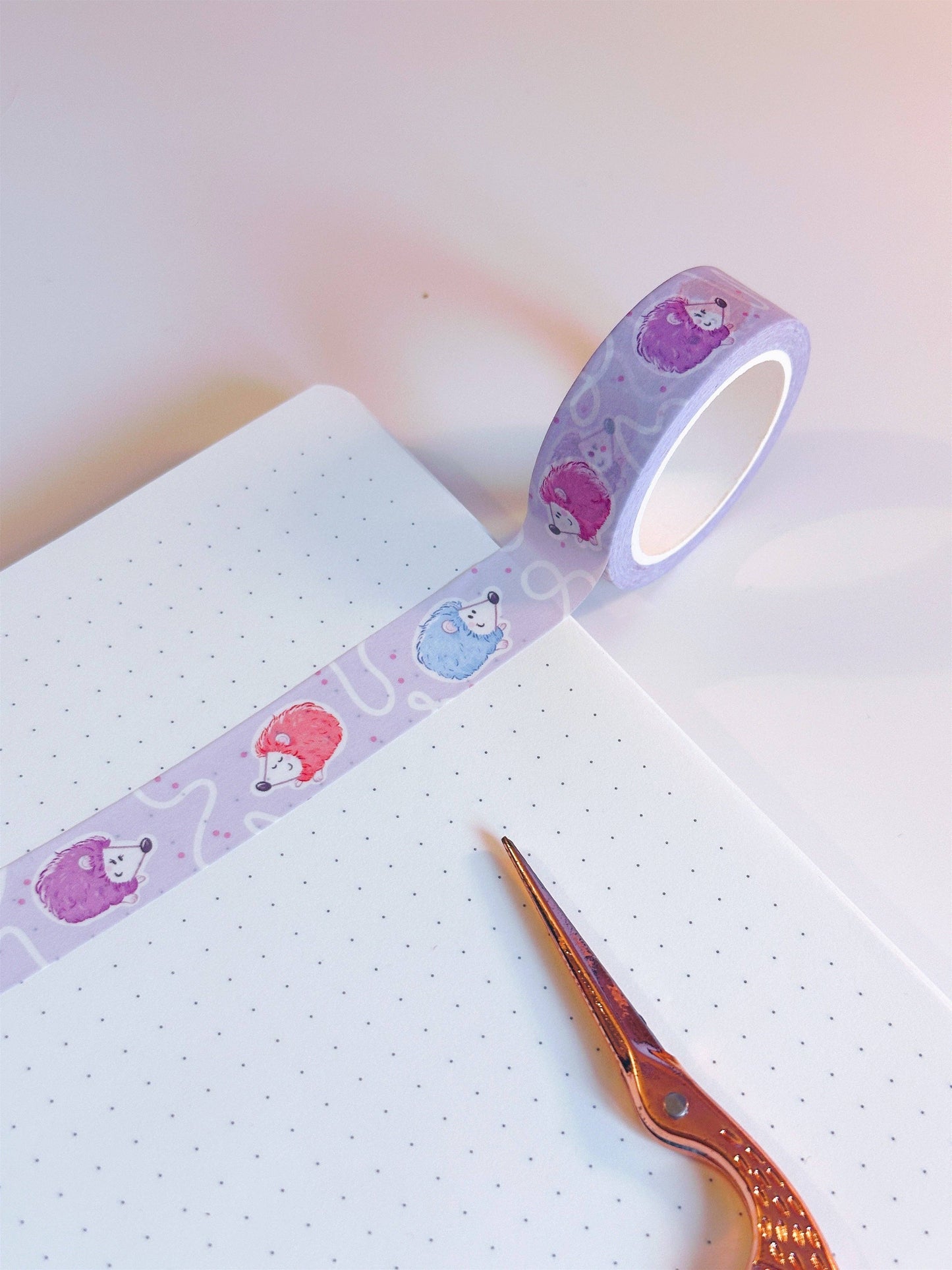 Colourful Hedgehogs Washi Tape | Emily Harvey